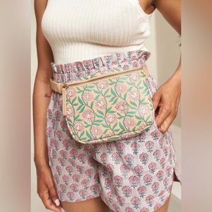 EUC LLANI Kavi Leather Bum Bag in Moss